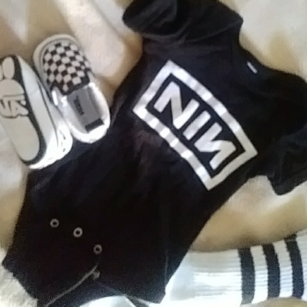 NIN NBNine Inch Nails 1z w Vans Checkerboard Sz 1s